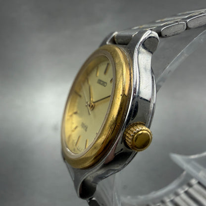 Seiko Spirit Watch Women 25mm Champagne Dial Two Tone Round 7N01-6A80 New Batter2