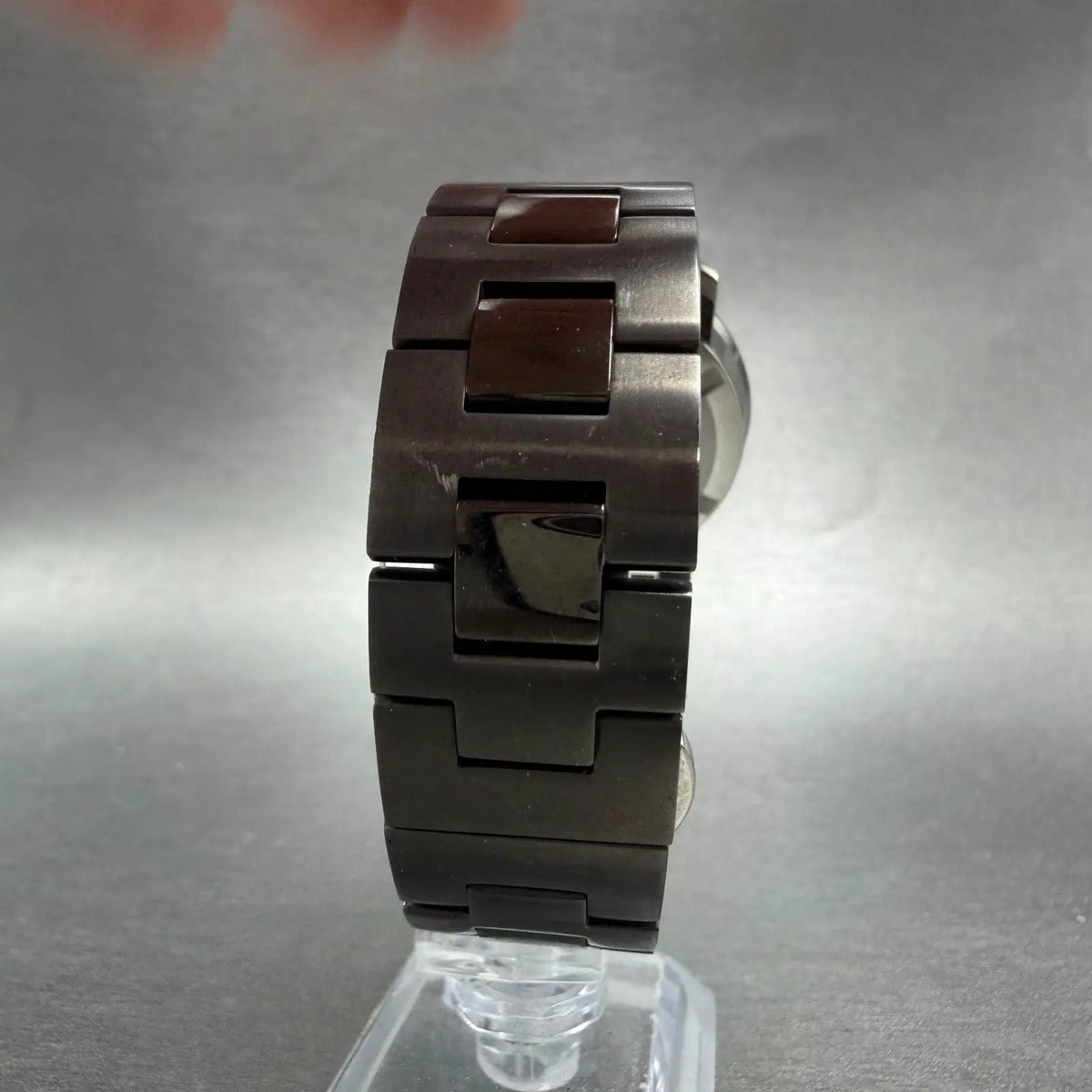 Movado Bold Watch Women 36mm Black Dial Black Tone Crystal Accent New Battery G7