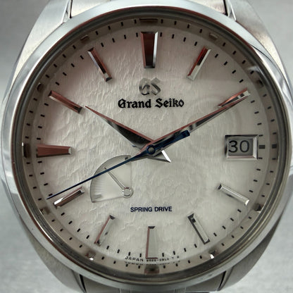 Grand Seiko Snowflake Watch Men 41mm White Dial Titanium Spring Drive SBGA2112