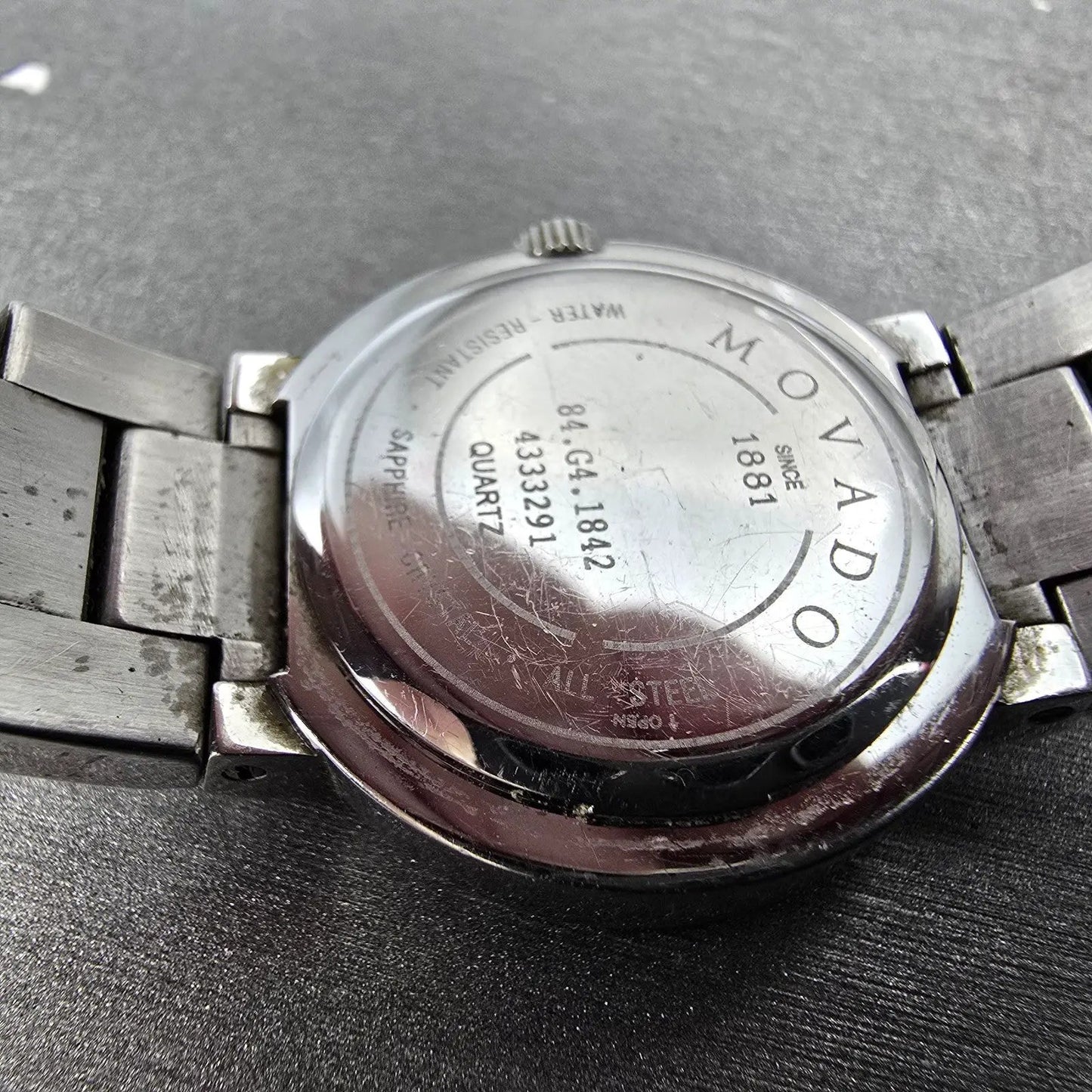 Movado Concerto Watch Women 26mm MOP Dial Silver Tone 84.G4.1842 New Battery10