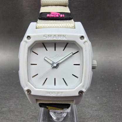 Freestyle Shark Watch Men 38mm White Dial White Water Octagon New Battery0