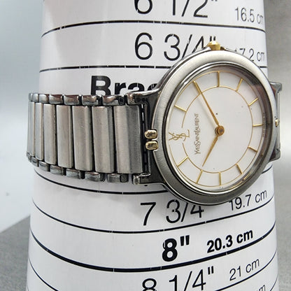 Yves Saint Laurent Watch Women 30mm White Dial Silver Round 4620E62275 PARTS11