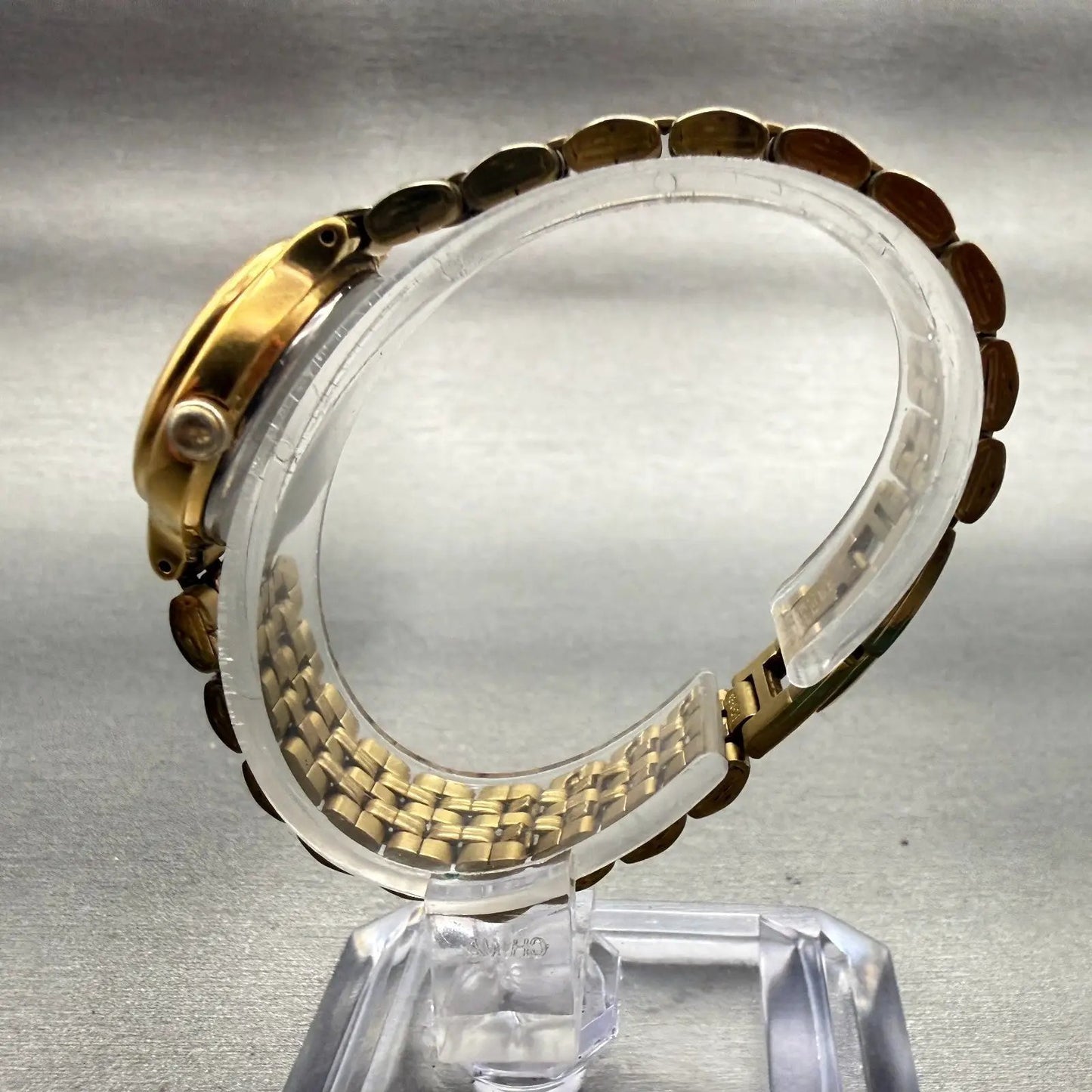 Seiko Watch Women 23mm White Dial Gold Tone Date Round 7N82-0228 New Battery VTG6