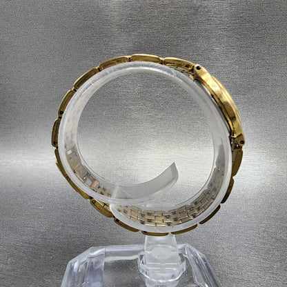 Seiko Watch Women 22mm White Dial Gold Tone Round 1n00-0a99 New Battery
