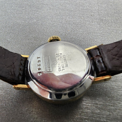 Bucherer Watch Women 21mm White Dial Gold Plated Manual Wind PARTS10