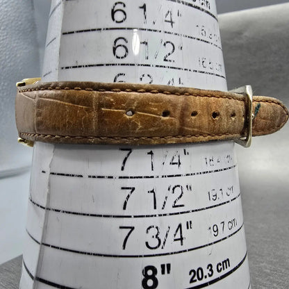 Orvis Dual Time Watch Women 23mm White Dial Gold Tone Rectangle New Battery GT10