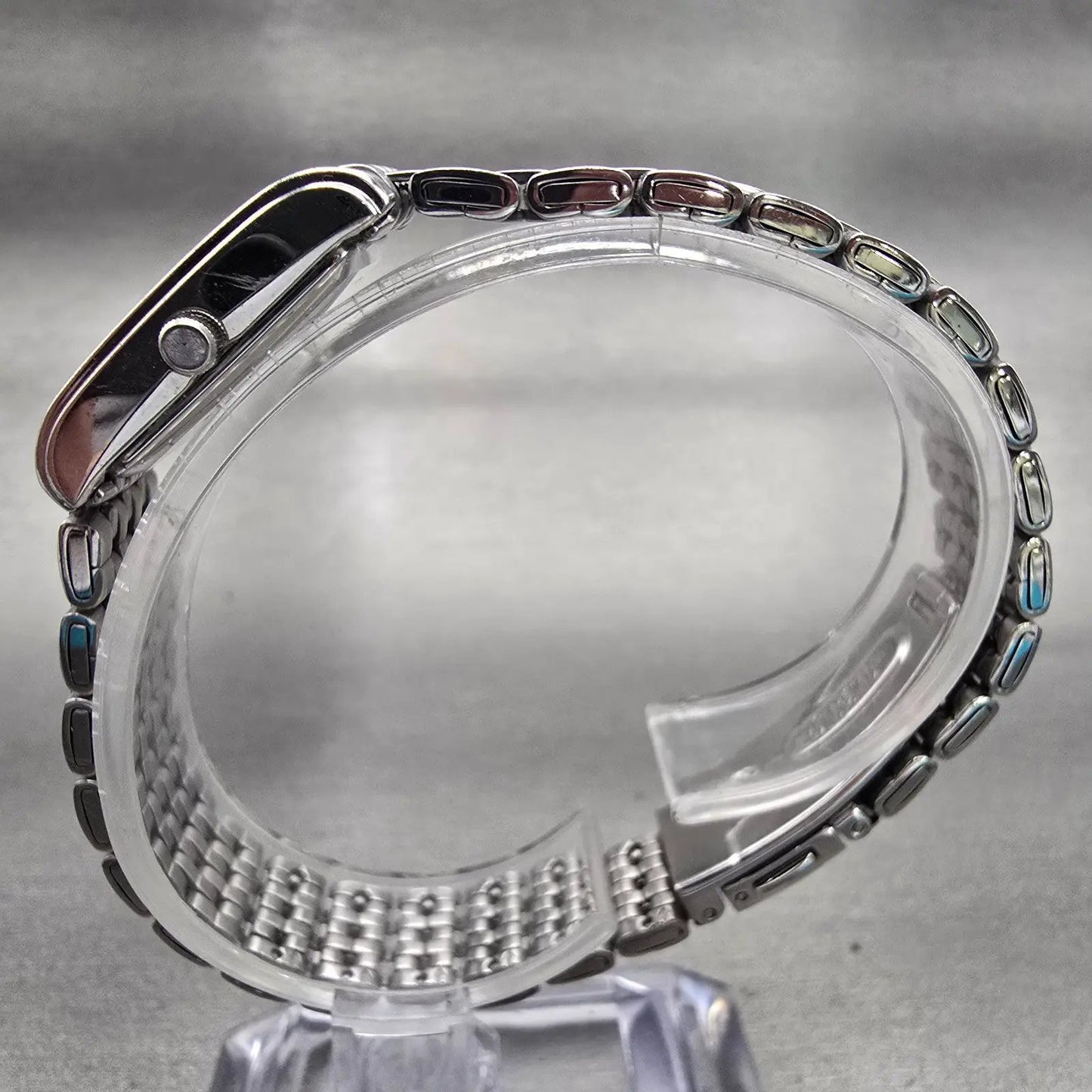 Citizen Watch Women 18mm Black Dial Silver Tone Rectangle 5930-S038588 New Batt6