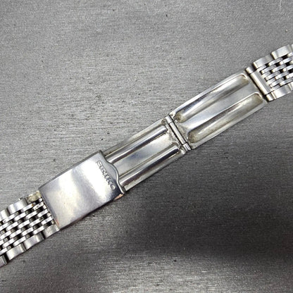 Seiko Beads Of Rice Bracelet 19mm Stainless Steel Silver Tone Tri Folding ClaspK16