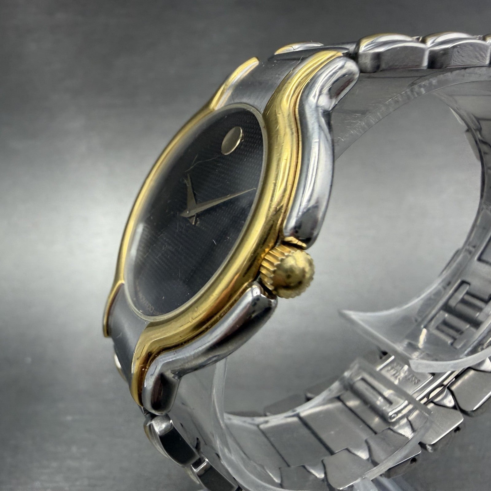 Movado Museum Watch Men 36mm Black Dial Two Tone Round 81.A1.881 New battery2