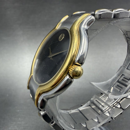 Movado Museum Watch Men 36mm Black Dial Two Tone Round 81.A1.881 New battery2