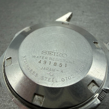Seiko Elinx Watch Men 37mm Silver Dial Silver Tone Date Round 0702-7070 PARTS7