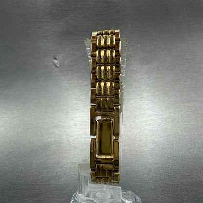Seiko tank Watch Women 12mm Champagne Dial Gold Tone 2e20-6389 New Battery GY77