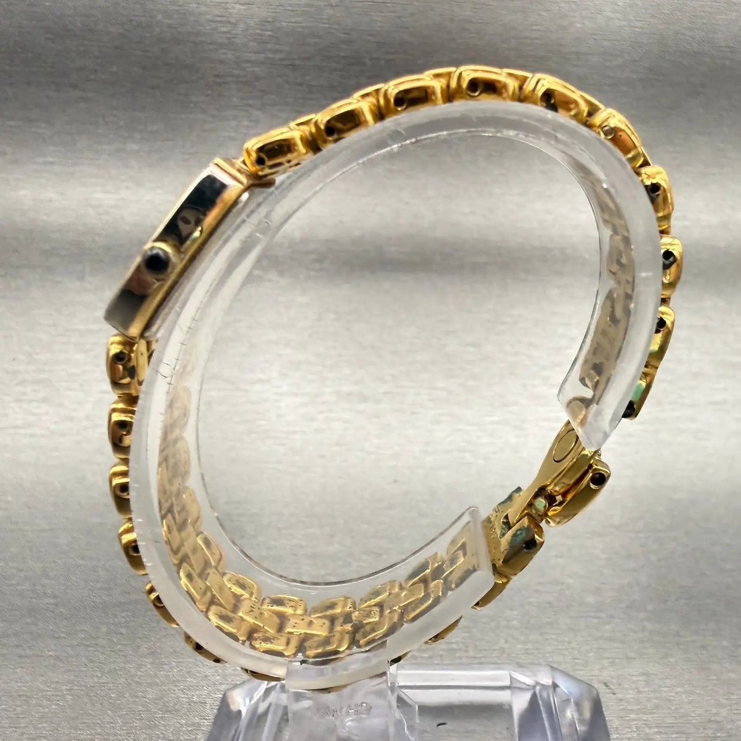 Seiko Watch Women 19mm MOP Dial Gold Tone Diamonds Oval 4N00-6809 New Battery6