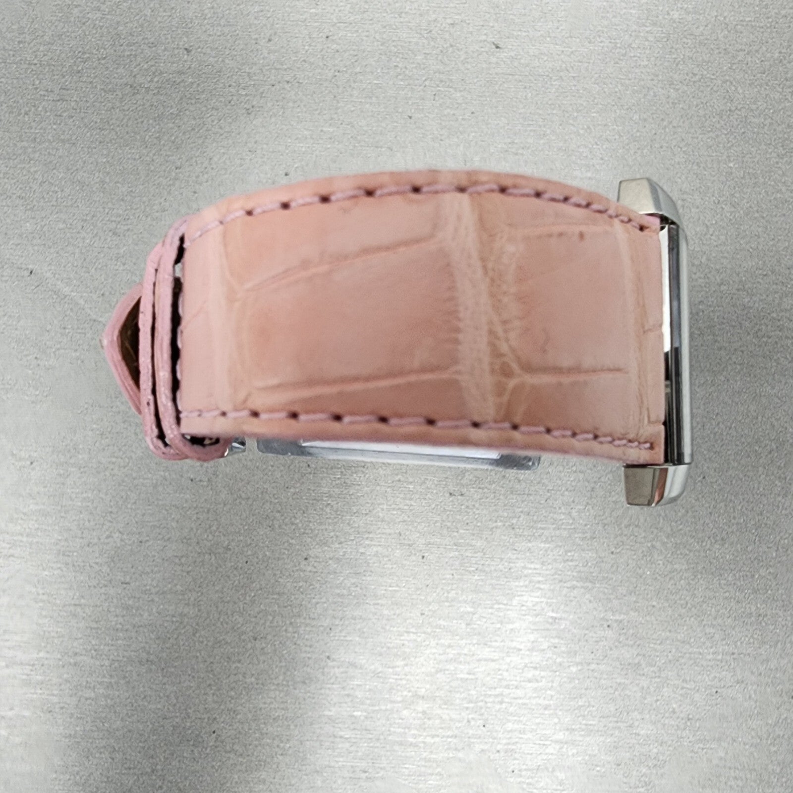 Movado Eliro Watch Women 32mm Pink Dial Silver Tone Rectangle New Battery9