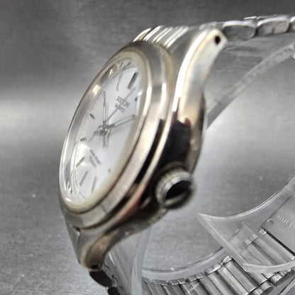 Ricoh Watch Women 26mm Silver Dial Silver Tone Date Round  New Battery2