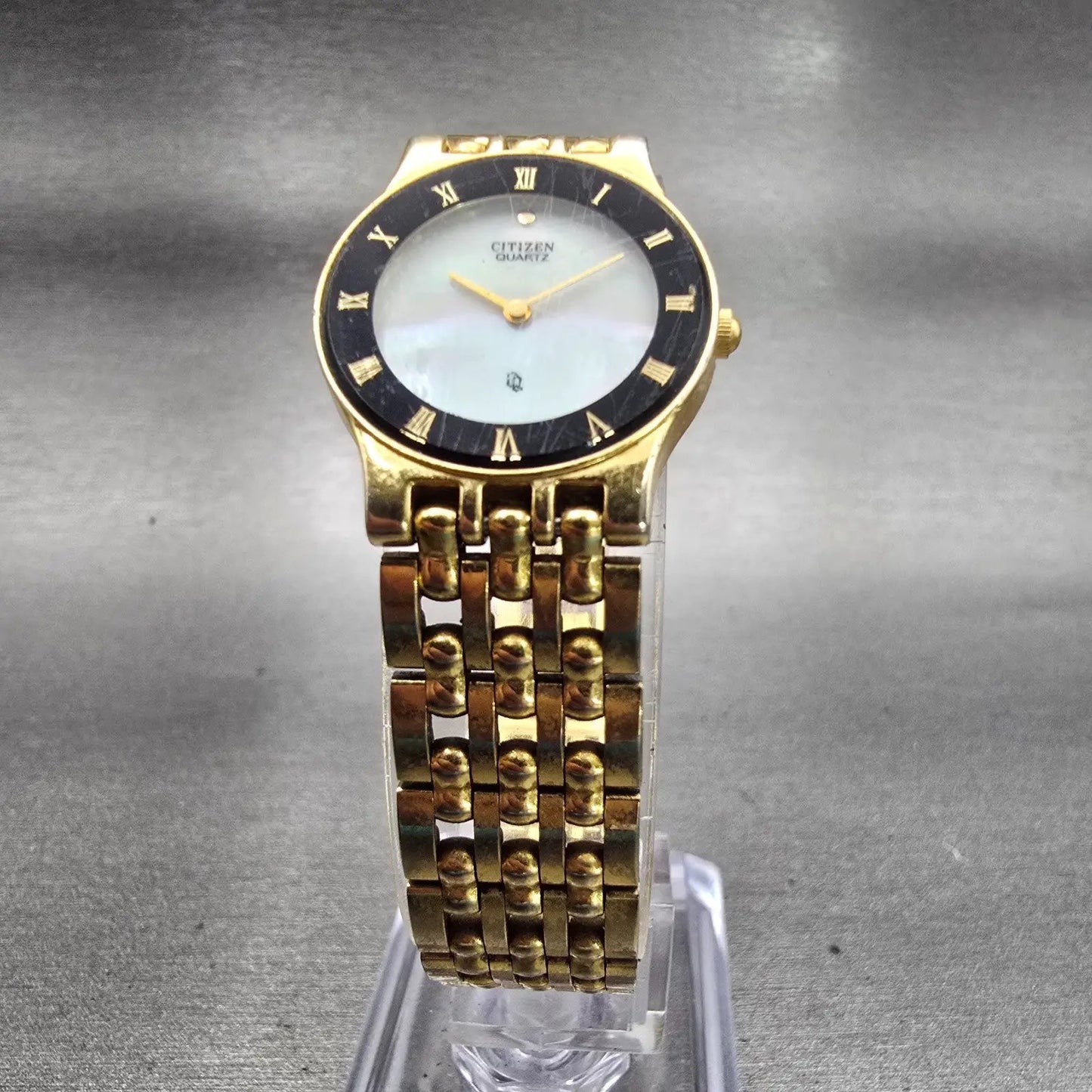 Citizen CQ Watch Women 21mm MOP Dial Two Tone Round 2200-229207 New Battery VTG5
