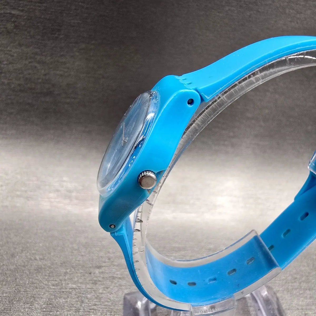 Swatch Lady Cyan Watch Women 25mm Blue Dial Blue Round LS112 New Battery VTG3