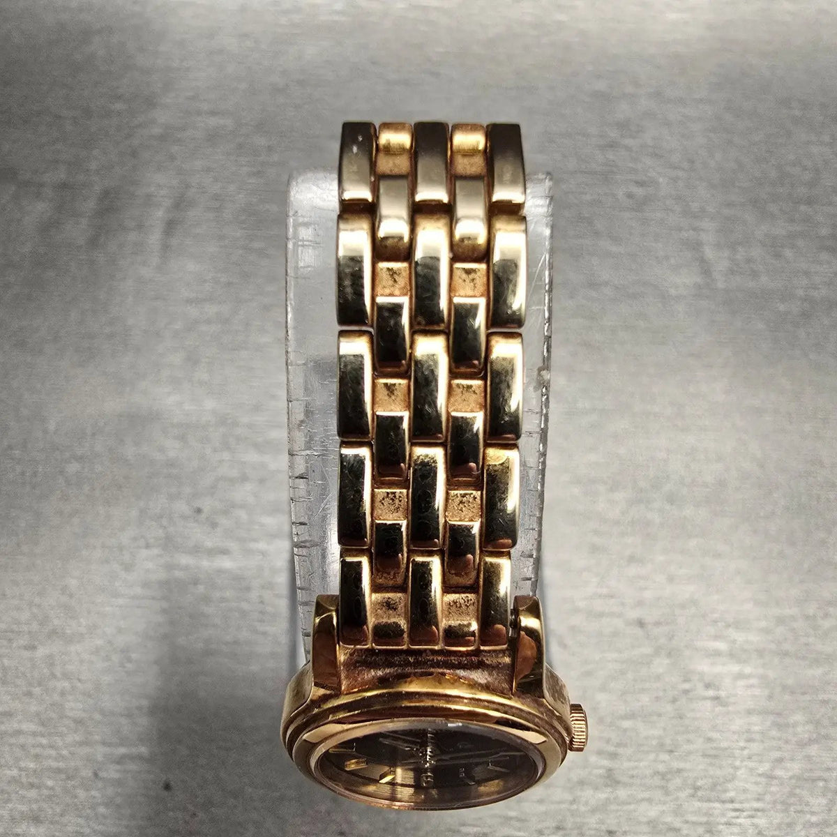 Seiko Watch Women 19mm Black Dial Gold Tone Round 1N01-0GD0 New Battery Vintaget4