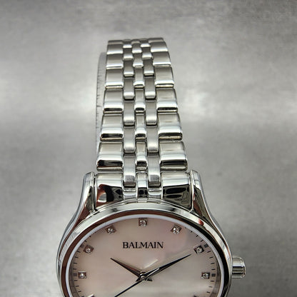 Balmain Classic R Watch Women 32mm MOP Dial Stainless Steel Date Round4