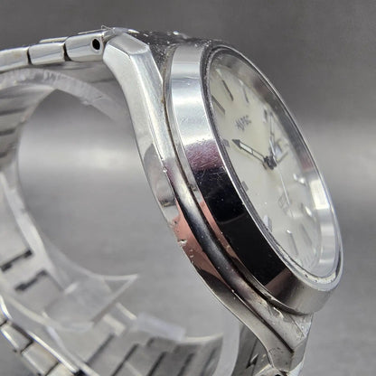 Citizen Eco-Drive Aspec Watch Men 37mm White Dial Steel Daydate Round Runs JDM3