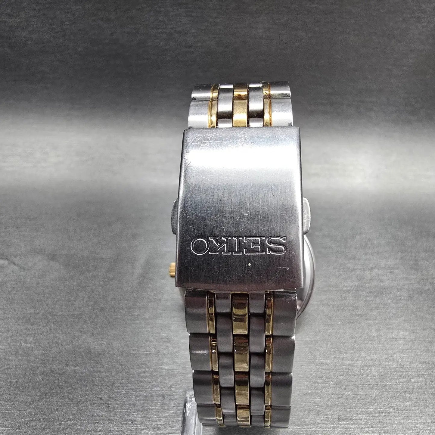 Seiko Watch Men 41mm Silver Dial Two Tone Date Round 6N42-00A0 New Battery7