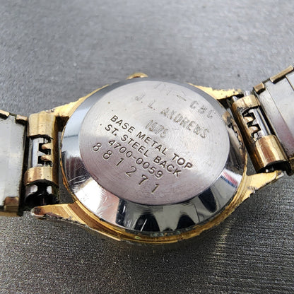 Seiko Watch Women 23mm Champagne Dial Gold Tone Round 47000059 New Battery9