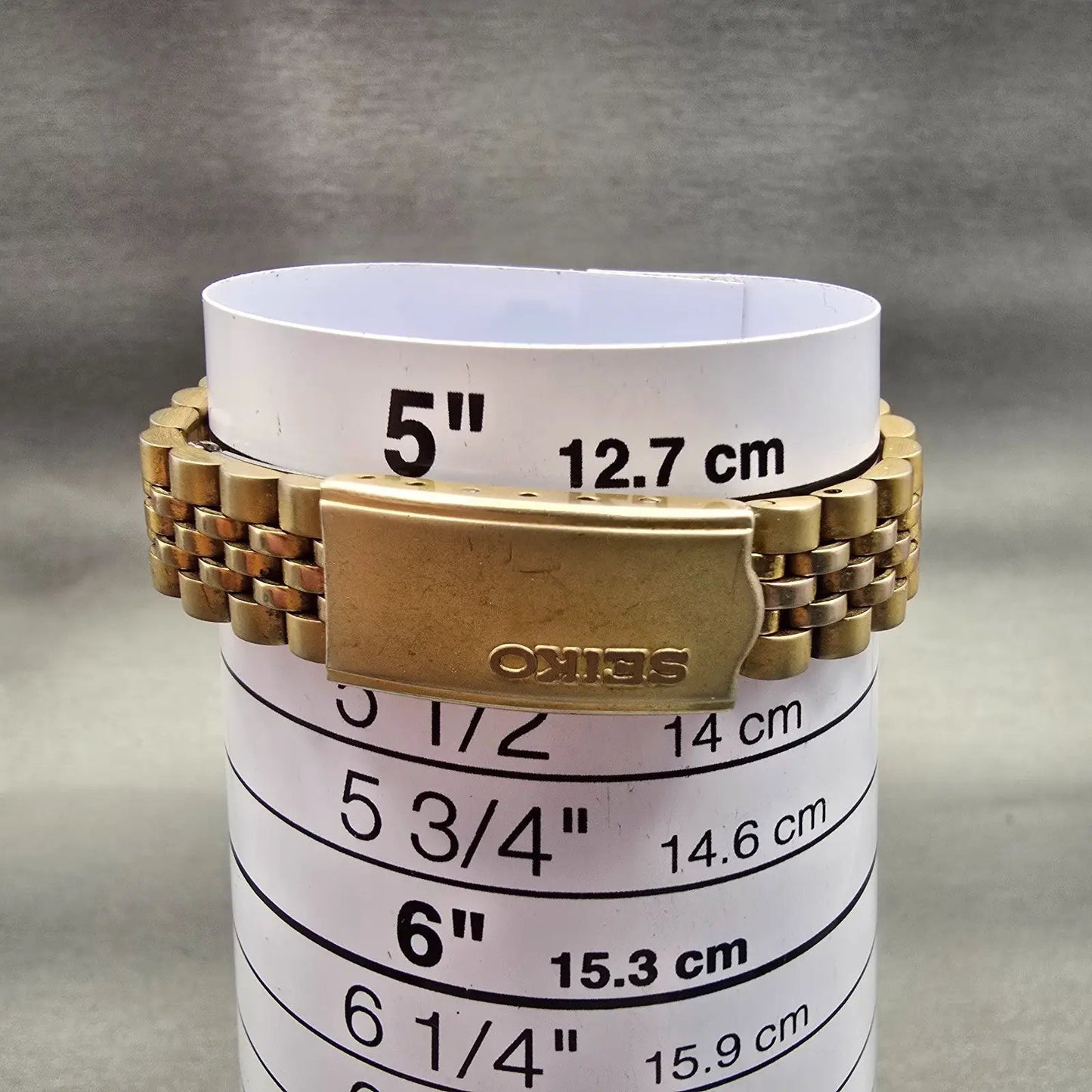 Seiko Watch Women 24mm Gold Dial Gold Tone Daydate Round 7N83-0049 New Battery9