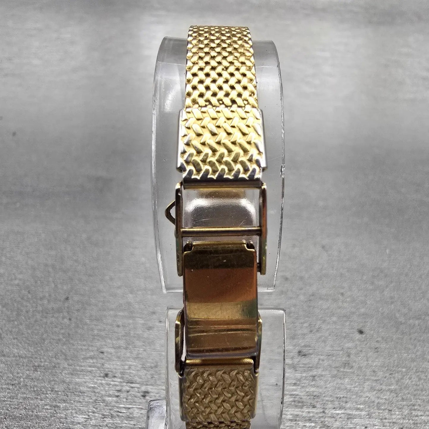 Seiko Watch Women 19mm Champagne Dial Gold Tone Rectangle 5421-5060 New Battery7