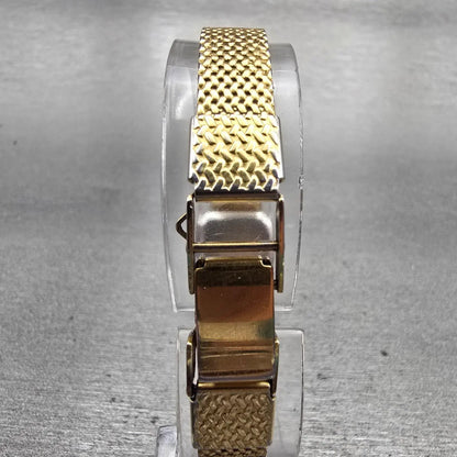 Seiko Watch Women 19mm Champagne Dial Gold Tone Rectangle 5421-5060 New Battery7