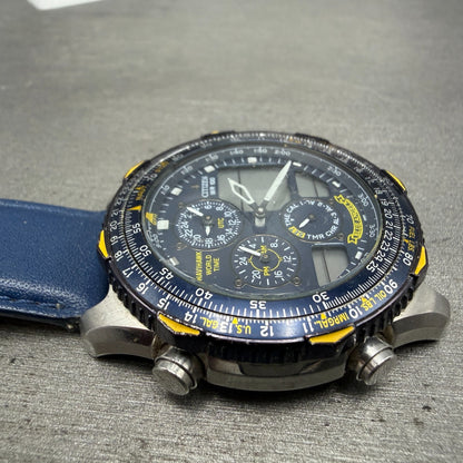 Citizen Navihawk Blue Angels Watch Men 42mm Ana Digi Steel C300-Q00842 PARTS6