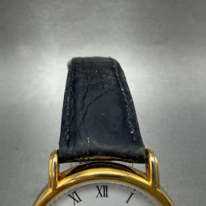Bulova Watch Men 34mm White Dial Gold Tone Date Round 97B13 New Battery Vintage4