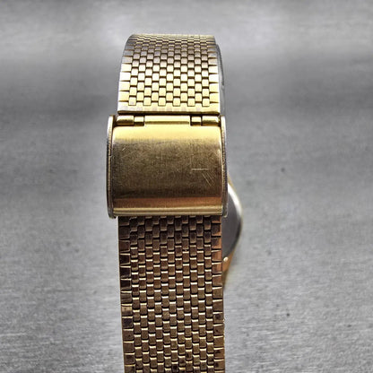 Seiko Watch Men 33mm Champagne Dial Gold Tone Daydate 5Y23-8119 New Battery VTG7