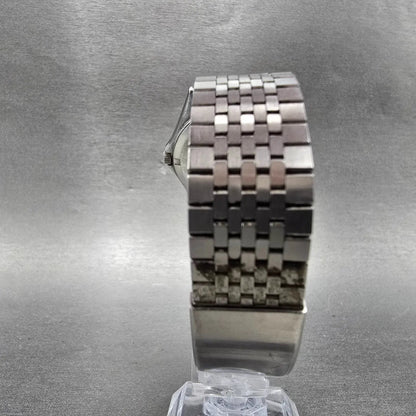 Citizen CQ Watch Men 35mm Silver Dial Silver Tone Daydate Round 4-211138 PARTS8
