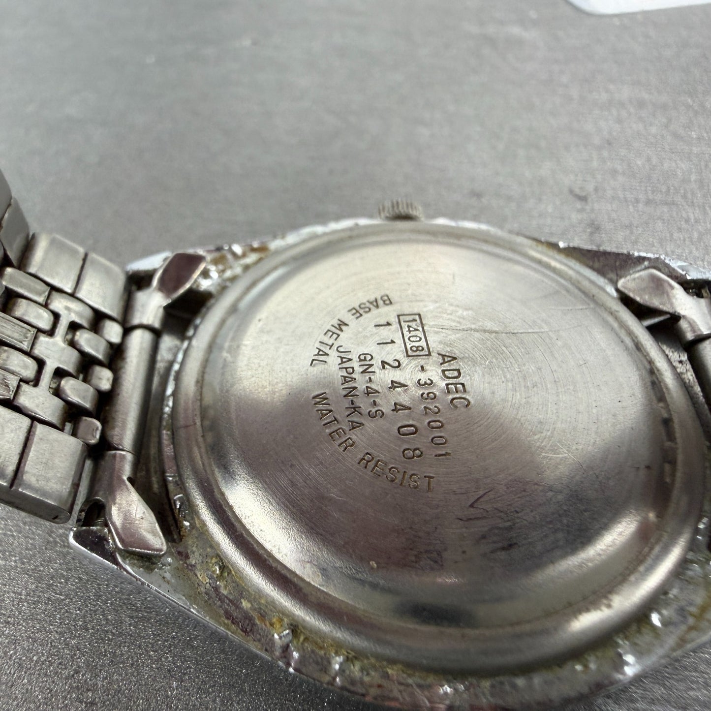 Citizen Vega Watch Men 34mm Silver Dial Silver Tone Daydate 1408-392001 PARTS10
