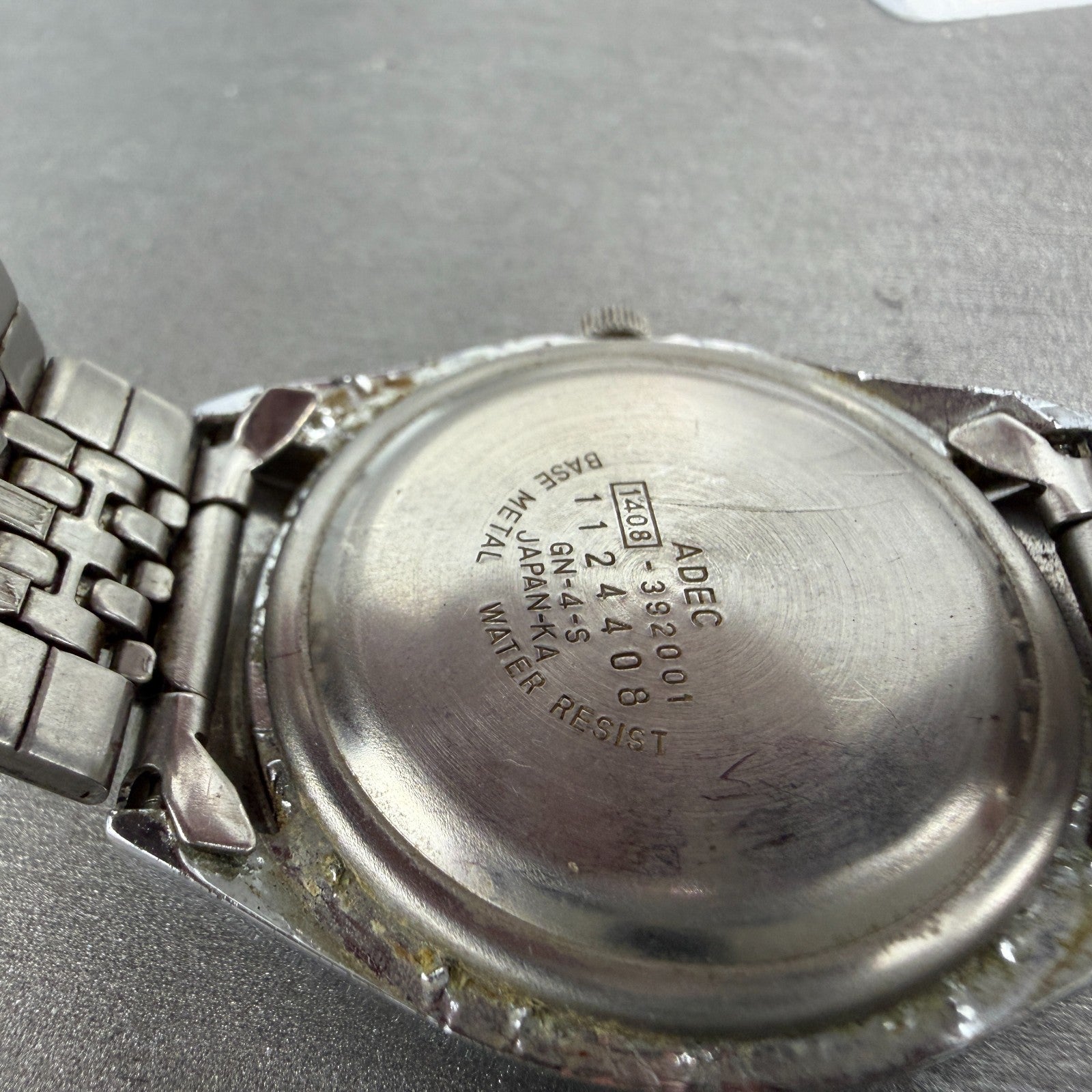 Citizen Vega Watch Men 34mm Silver Dial Silver Tone Daydate 1408-392001 PARTS10