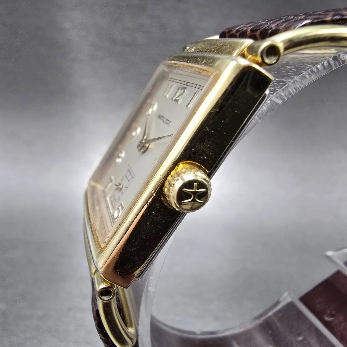 Hamilton Wilshire Watch Men 22mm Silver Dial Gold Registered Edition  PARTS3