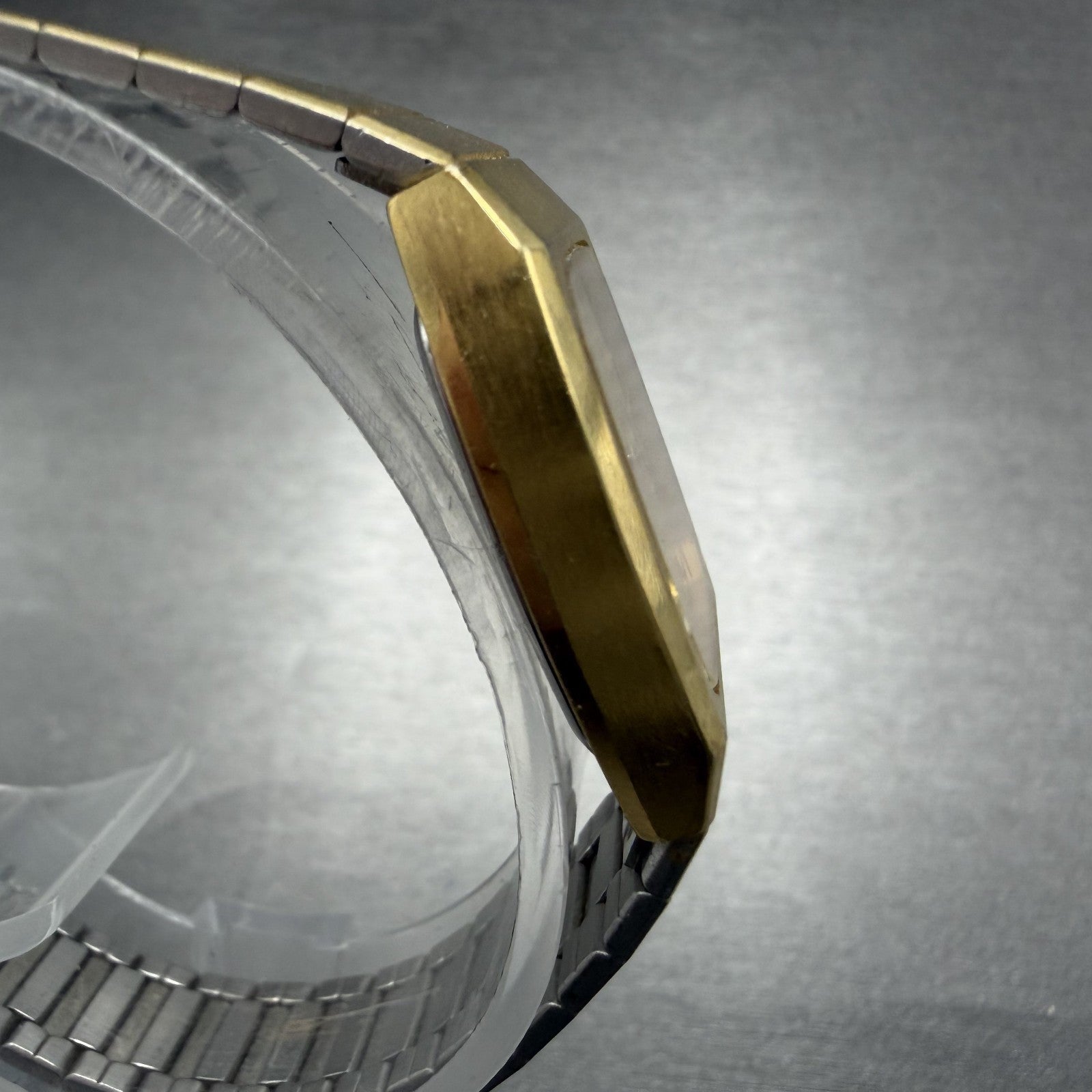 Seiko Tank Watch Women 20mm Champagne Dial Gold Tone VTG 2C21-5080 New Battery3