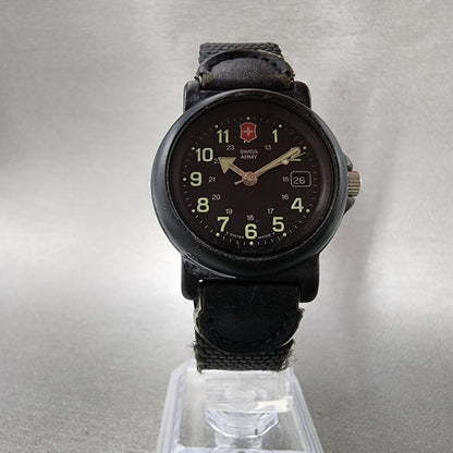 Victorinox Swiss Army Renegade Watch Women 30mm Black Dial Black Tone Date Runs15