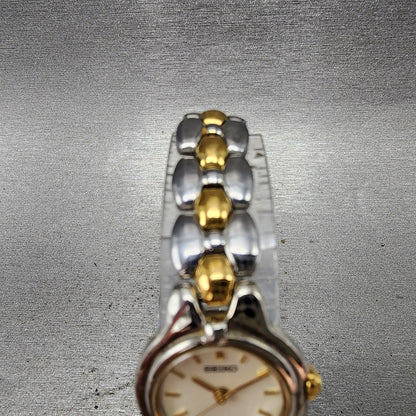 Seiko Watch Women 21mm Silver Dial Two Tone Round 1n010h00 New Battery4