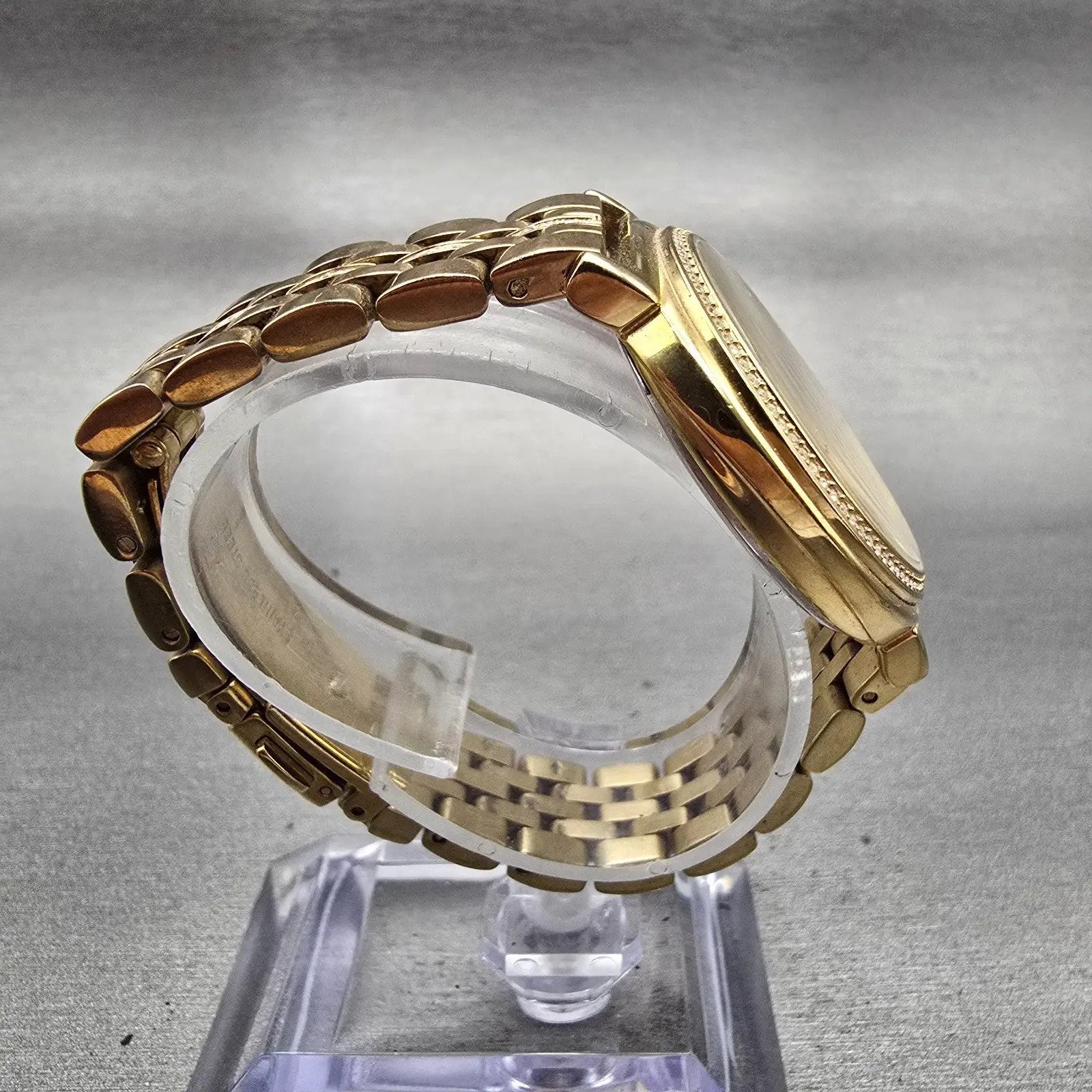 Michael Kors Cinthia Watch Women 33mm Gold Dial Gold Tone Gemmed MK3681 New Batt8