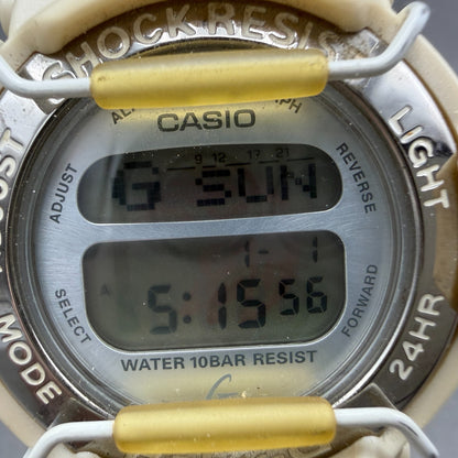 Casio Baby-G BG-1098 Watch Women 43mm Digital White Alarm Chrono New Battery ABC1