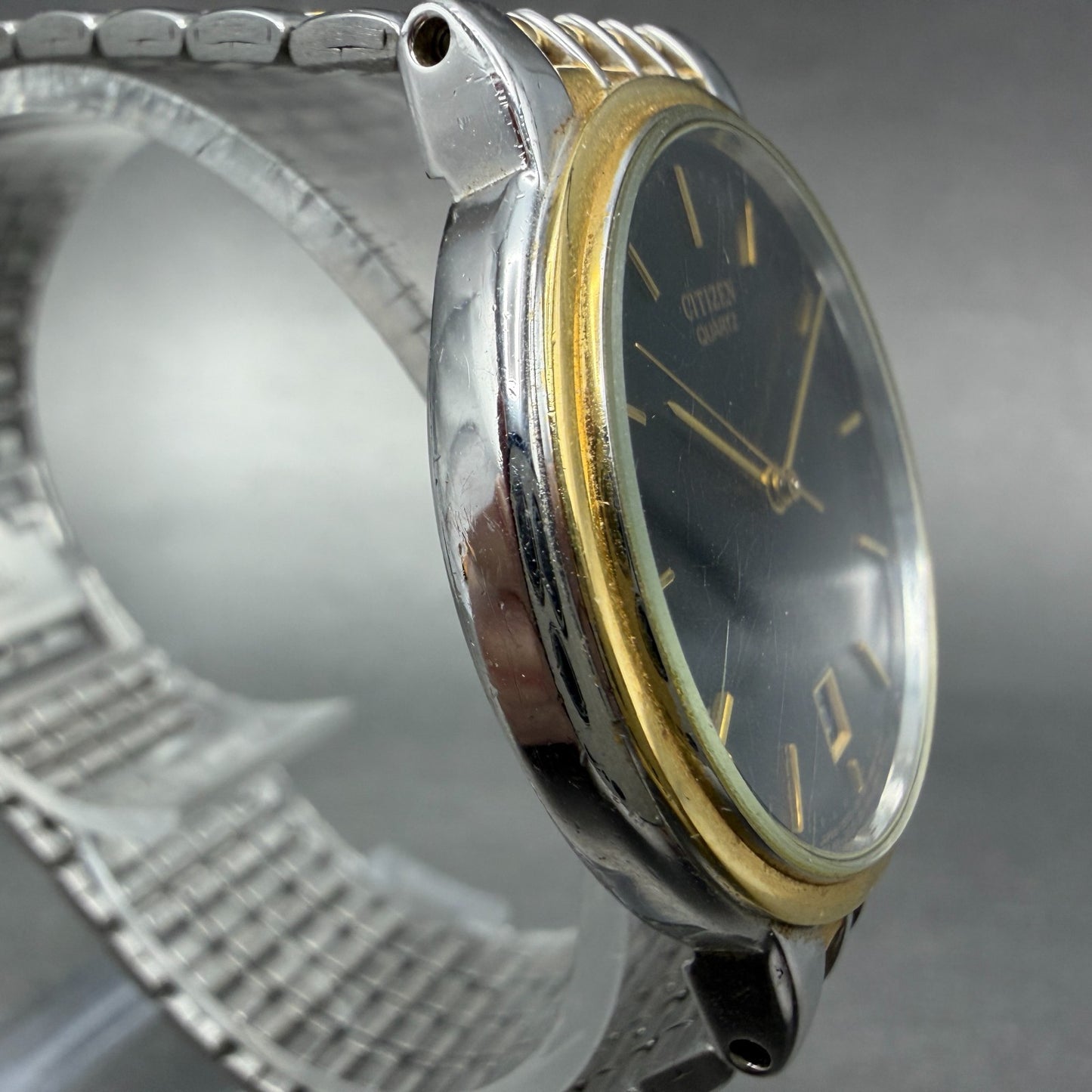 Citizen Watch Men 33mm Black Dial Two Tone Date Round 5510-S18248 PARTS4