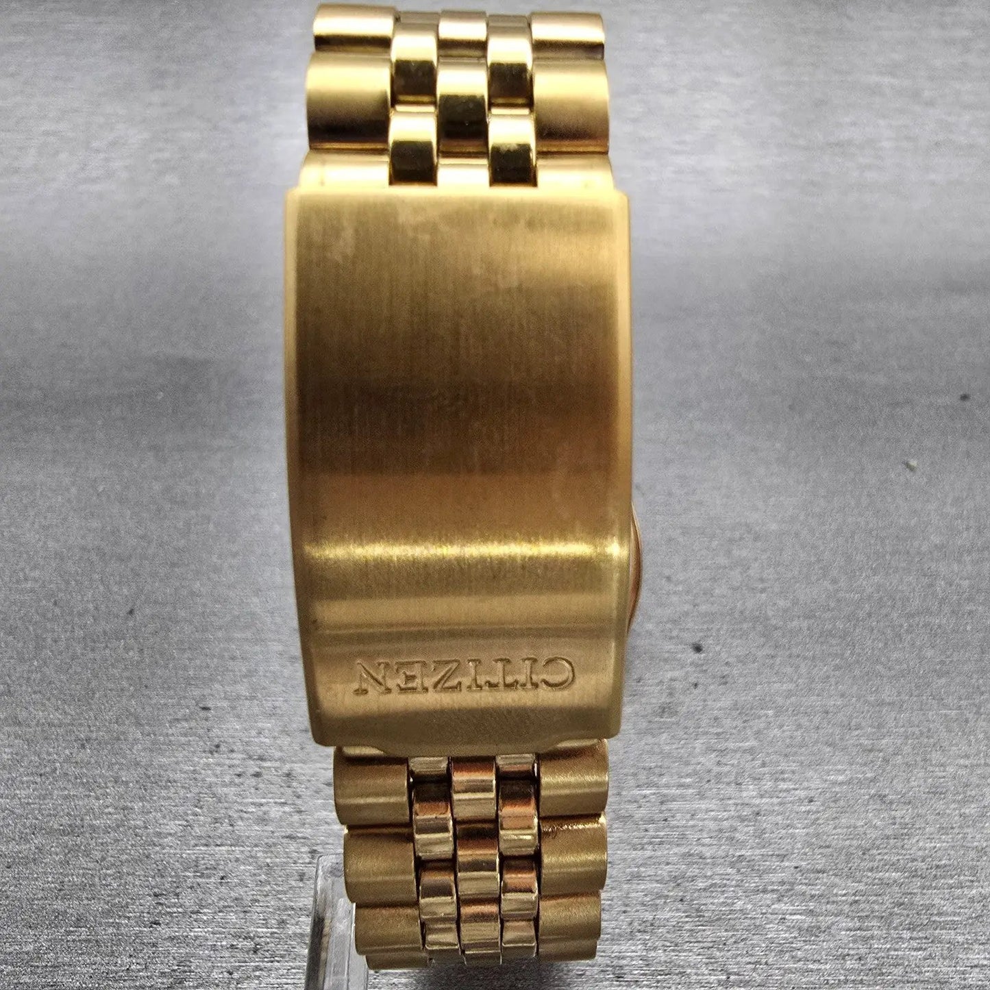 Citizen President Watch Men 35mm Blue Dial Gold Tone Daydate 6100-R00391 New Bat9