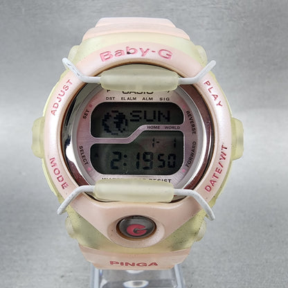 Casio BabyG Watch Women 42mm Digital Pink Clear Alarm Chrono BGT110 Pinga1