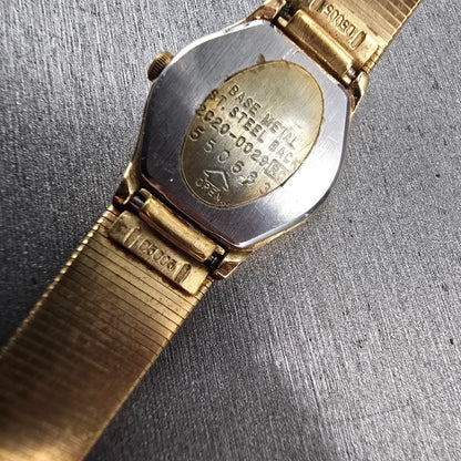 Seiko Watch Women 19mm Champagne Dial Gold Tone Round 2C20-0029 New Battery JP2310