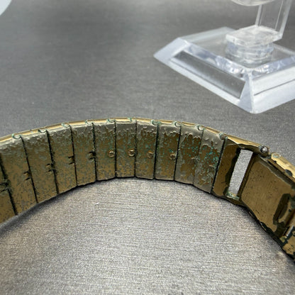 Bulova Tank Watch Men 27mm Gold Dial Gold Tone Rectangle 92V11 Vintage PARTS13