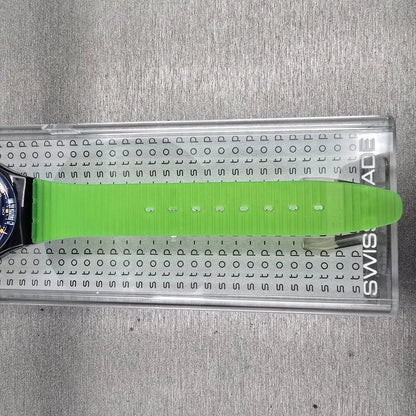 Swatch Stop-Watch Jess'Rush Watch Men 34mm Black Dial SSB100 New Battery NOS4