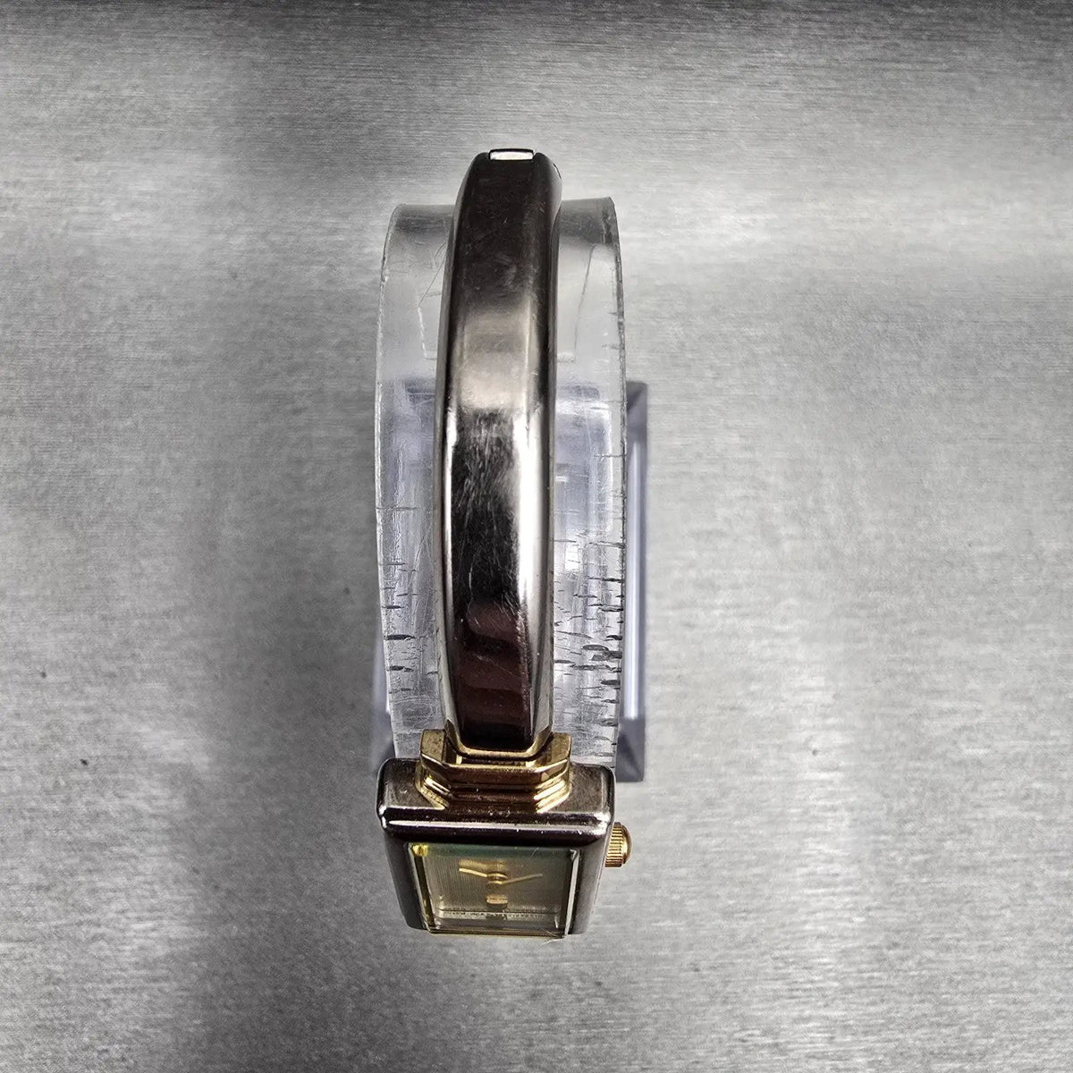Citizen Watch Women 15mm Champagne Dial Two Tone Rectangle 5421-K16044 New Batt4