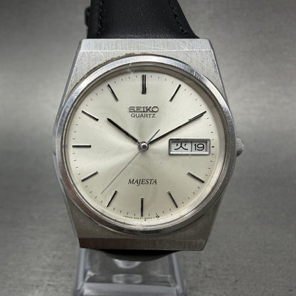 Seiko Majesta Watch Men 32mm Silver Dial Silver Tone Daydate 9063-6000 New Batt0