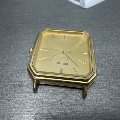 Seiko Watch Men 28mm Champagne Dial Gold Tone Octagon 5P31-5C50 New Battery4